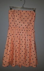 Peach pot a dot dress
